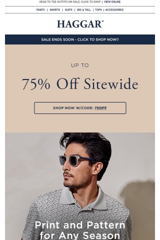 Up to 75% Off Ends S 🕒 🕒 N
