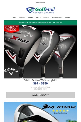 Closeout Sale!!️ Callaway X Hot Drivers, Fairways, Hybrids • On Sale NOW