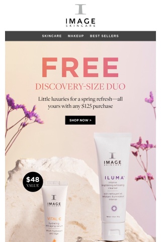 Ends soon! FREE vitamin C serum and exfoliating cleanser