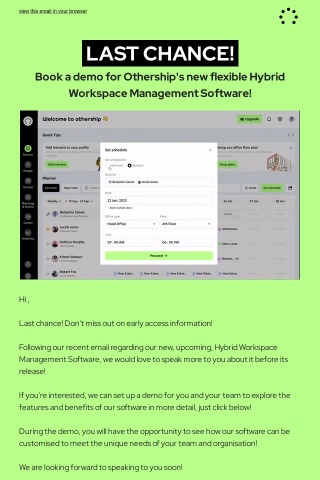 Last chance for Hybrid Workspace Management Software early bird! 💻
