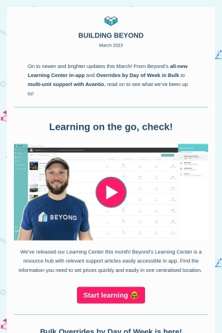 New Learning Center 🎓, Bulk Overrides 🤖, Product Beta 🚀, and More! | Building Beyond