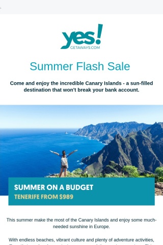 FLASH SALE! Bye-bye, Summer Budget Worries 👌