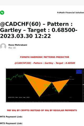 [New post] @CADCHF(60) – Pattern : Gartley – Target : 0.68500-2023.03.30 12:22