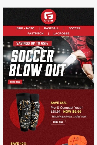 Save Up To 65% OFF On Soccer Gear! ⚽🤑