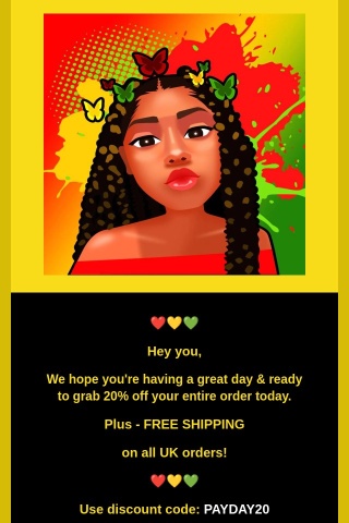 ❤️💛💚GREETINGS- HURRY & GET 20% OFF EVERYTHING THIS PAY DAY - INCLUDES SALE ITEMS😍😍😍