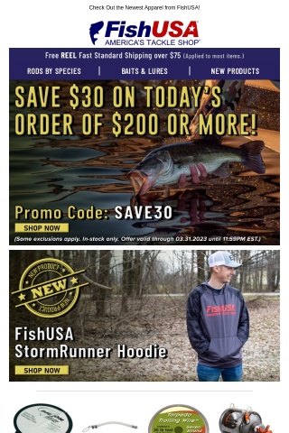 Last Chance to Save $30 on Today's Order Over $200!