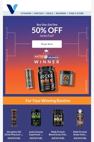 Save big on the sports supp champ!