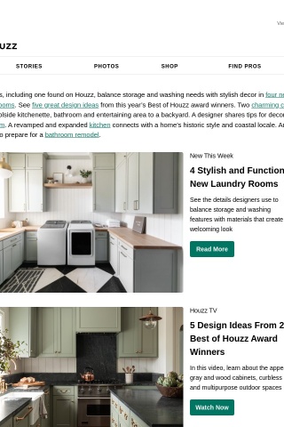 5 Design Ideas From Best of Houzz Award Winners | 4 Stylish and Functional Laundry Rooms
