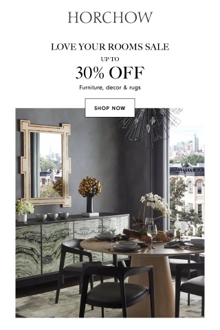 Furniture, art & lighting look even better @ up to 30% off