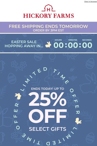 Last Chance 🐰 25% Off Easter Sale