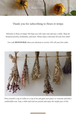 Welcome to Fleurs Et Temps!