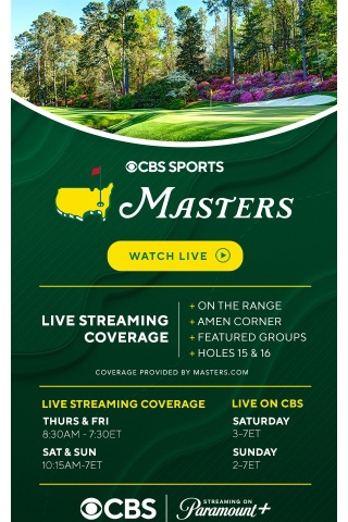 Watch Live Today: The Masters returns to historic Augusta National Golf Club  🌸