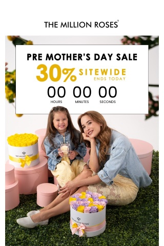 Last Chance to Save 30% on Pre Mother's Day Gifts 🚨