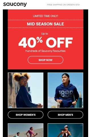 Mid Season Sale up to 40% off