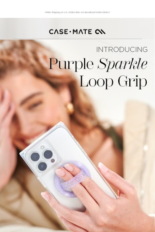 Introducing Purple Sparkle Loop Grip!