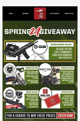 SPRING 2A GIVEAWAY: ENTER FOR FREE TODAY!