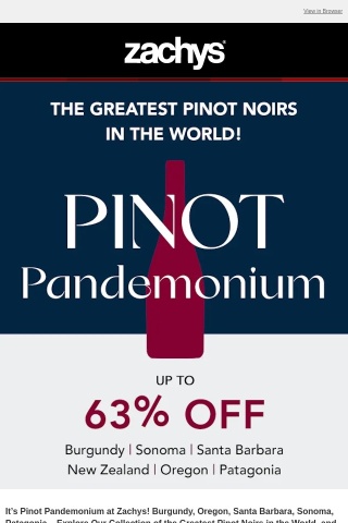 Pinot Pandemonium! The Greatest Pinot Noirs in the World – Up to 63% Off