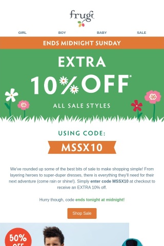 Last Chance: EXTRA 10% off Sale