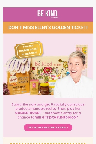 🏖 Don't Miss Ellen's Golden Ticket!