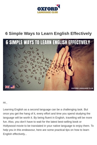 6 Simple Ways to Learn English Effectively