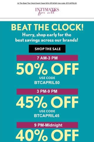 ⏰ QUICK! 50% OFF Until 3PM TODAY!