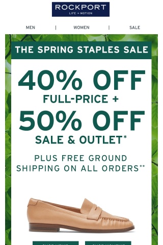 Don't miss 50% off sale items + free shipping!
