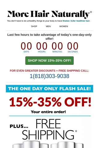 our one day flash sale is almost over - don't miss this chance to save