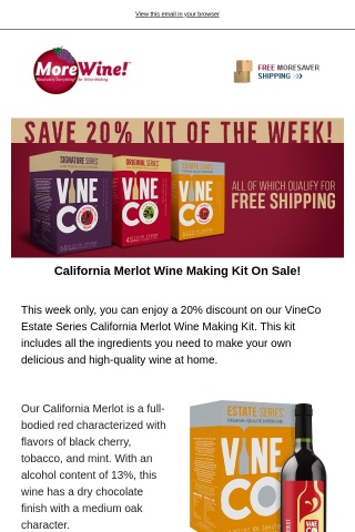 Save 20% on California Merlot VineCo Estate Series™