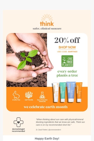 Don't Miss Out!   - 20% Sitewide for Earth Day 🌱