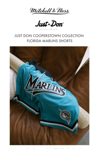 New MLB Release | Just Don Florida Marlins Cooperstown Short
