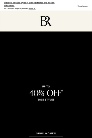 Don't Miss Up to 40% Off Sale Styles