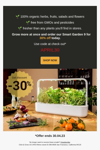 -30% discount on Smart Garden 9