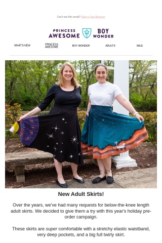 Geek Chic Adult Skirts