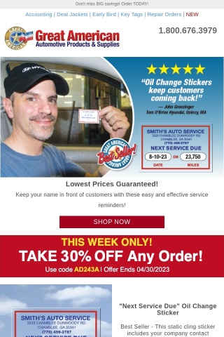 Lowest Prices on Auto Supplies - Guaranteed!