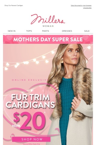 NEW! $20 Fur Trim Cardigans Mum Will Love