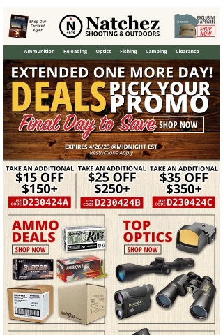 Extended One More Day for Pick Your Promo Deals!