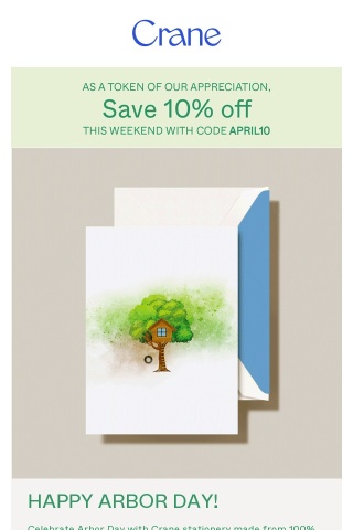 Celebrate 🌳 Arbor Day with 10% Off!