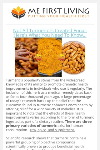 Is Raw Turmeric The Same As Turmeric Extract?