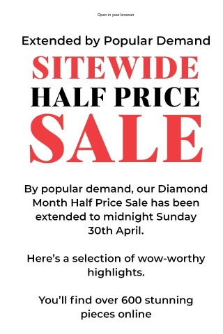 Jewellery Lover, Your Half Price Sale is Still Live!