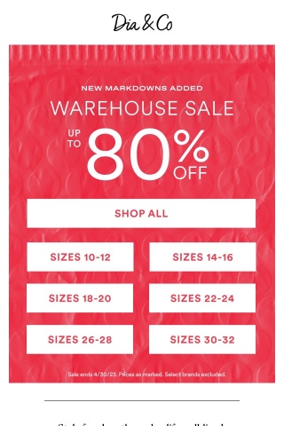 Up to 80% Off Sale | Shop Your Size