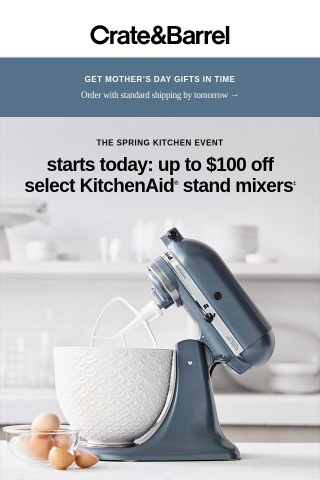 DEAL ALERT: Up to $100 off that KitchenAid mixer you’ve been eyeing