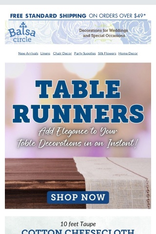 Table Runners for Elegant Table Settings