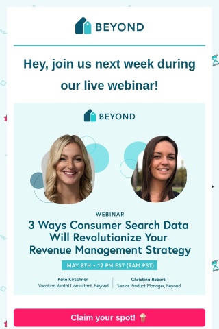 Join us next week during our live webinar! 3 Ways Consumer Search Data 🔍  Will Revolutionize Your Revenue Management Strategy 💸