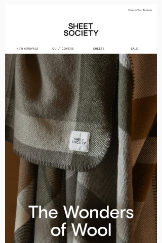 New: Wool Blankets and Cushion Covers
