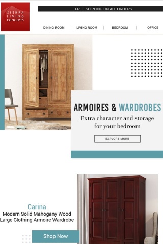 Bye-bye clutter! Check out these roomy ARMOIRES →