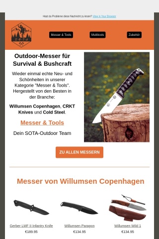Hochqualitative Outdoor-Messer für Bushcraft & Survival