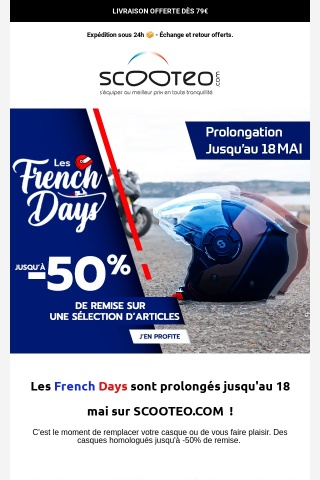 ⏳ Jusqu'à -50% - Offre French Days Prolongée