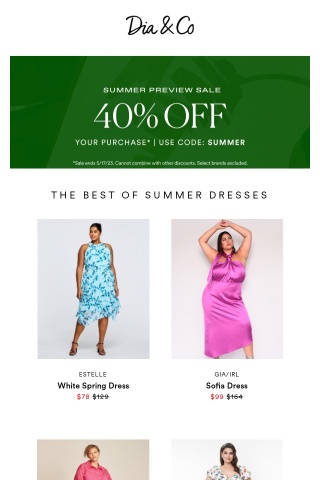 40% OFF Bestselling Dresses