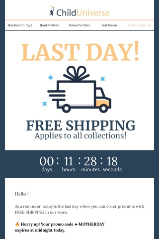 Don't miss! 🚚 Free shipping in our store.