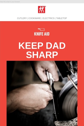 Give the gift of sharpened knives this Father's Day.